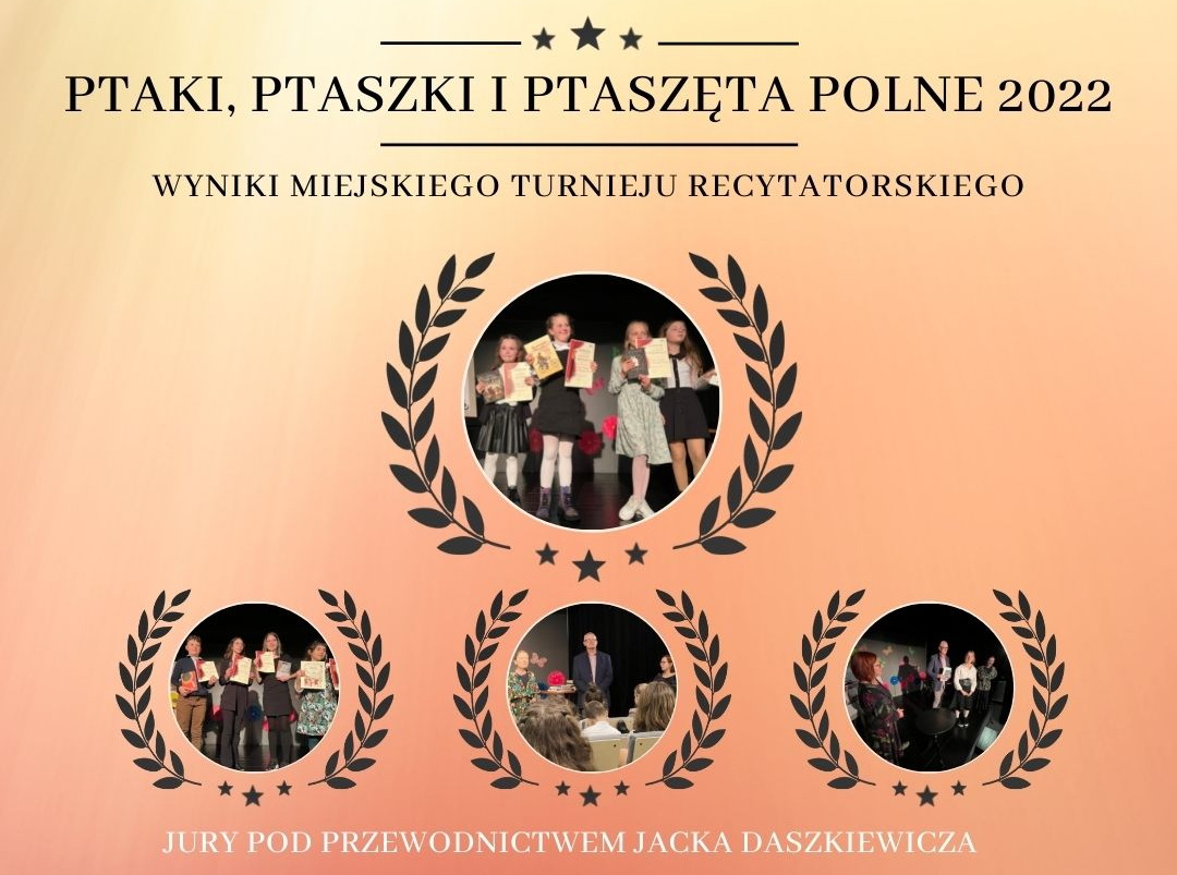 Wyniki Miejskiego Turnieju Recytatorskiego - "Ptaki, Ptaszki i Ptaszęta Polne" 2022