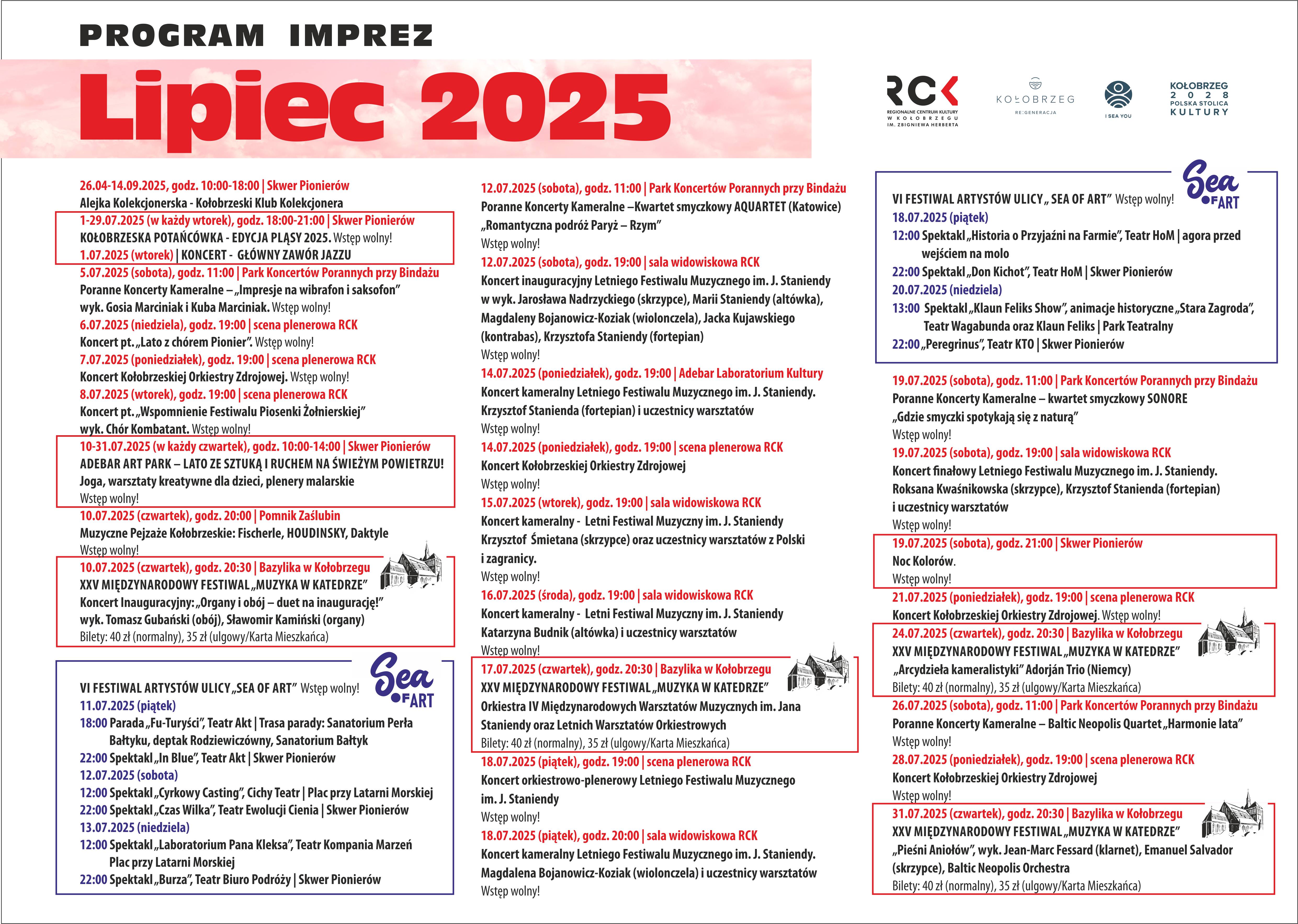 Kulturalny Lipiec’25 z RCK