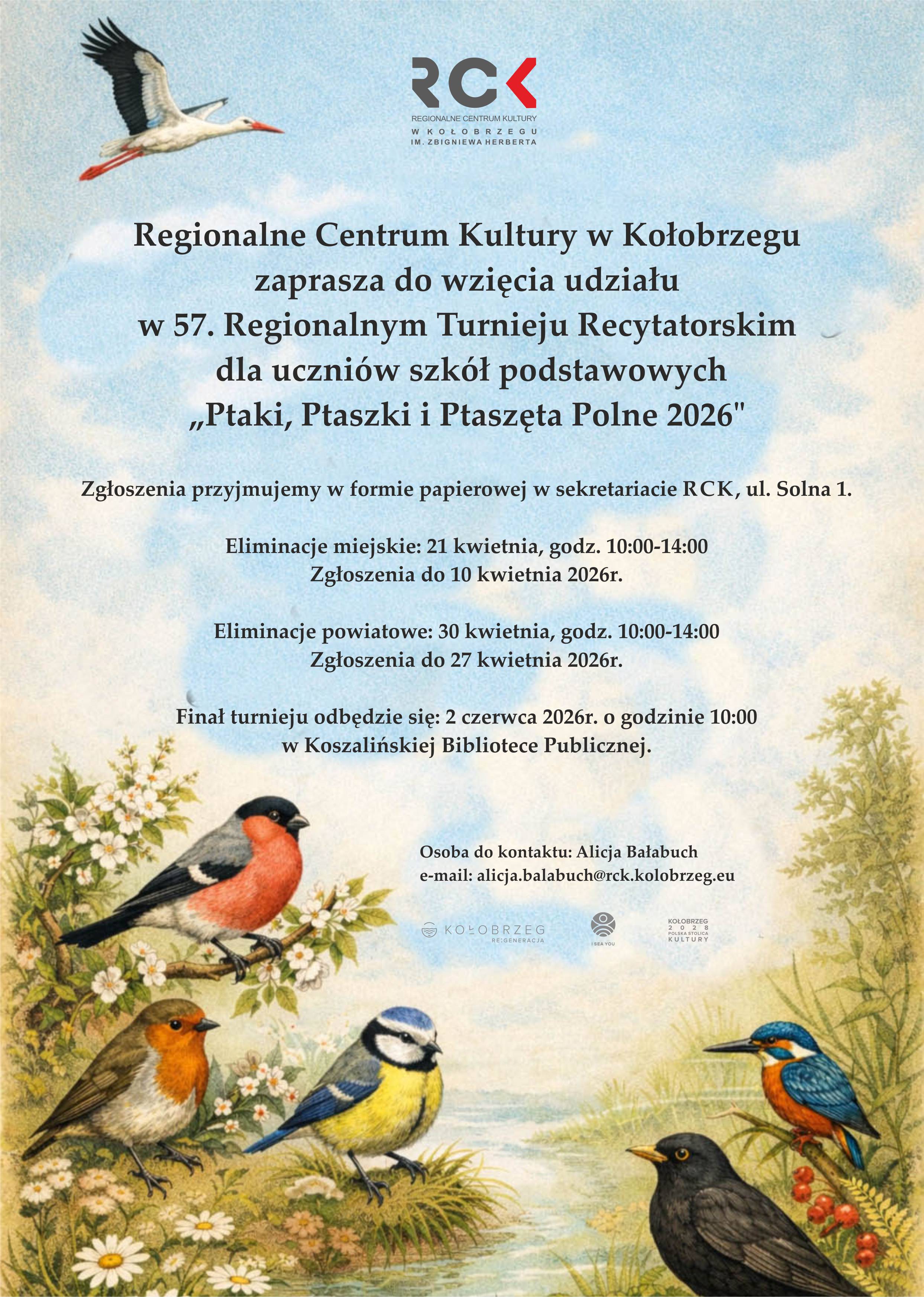 57. Regionalny Turniej Recytatorski "Ptaki, Ptaszki i Ptaszęta Polne 2026"